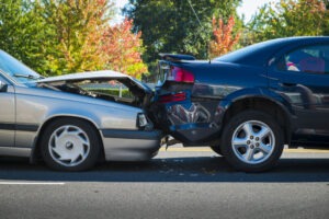Two vehicles after a car accident. Find out what happens if you leave the scene of this kind of collision without exchanging details.