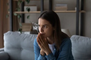 A grieving woman thinking about what happens when someone dies in a motorcycle accident.